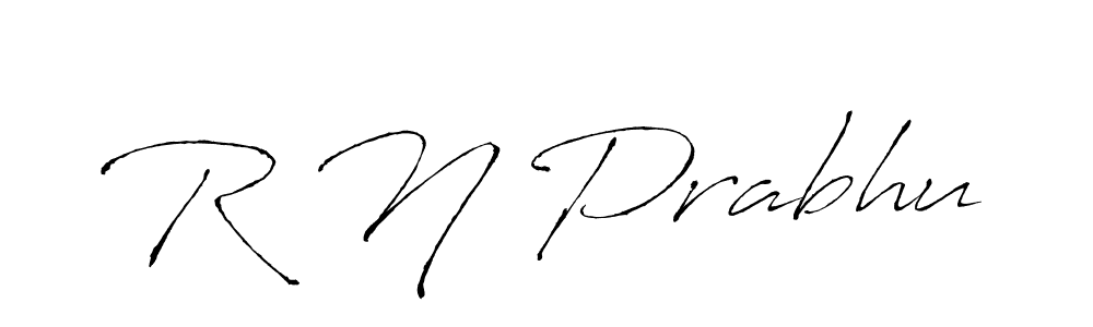 R N Prabhu stylish signature style. Best Handwritten Sign (Antro_Vectra) for my name. Handwritten Signature Collection Ideas for my name R N Prabhu. R N Prabhu signature style 6 images and pictures png