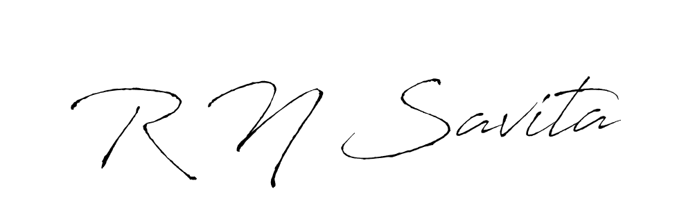 Design your own signature with our free online signature maker. With this signature software, you can create a handwritten (Antro_Vectra) signature for name R N Savita. R N Savita signature style 6 images and pictures png