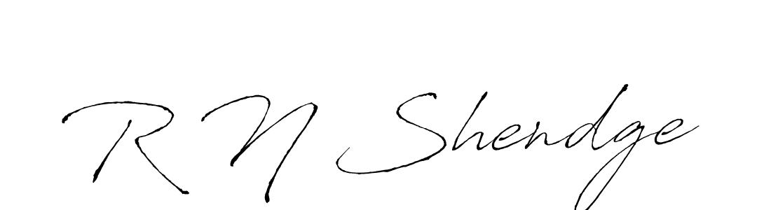 R N Shendge stylish signature style. Best Handwritten Sign (Antro_Vectra) for my name. Handwritten Signature Collection Ideas for my name R N Shendge. R N Shendge signature style 6 images and pictures png