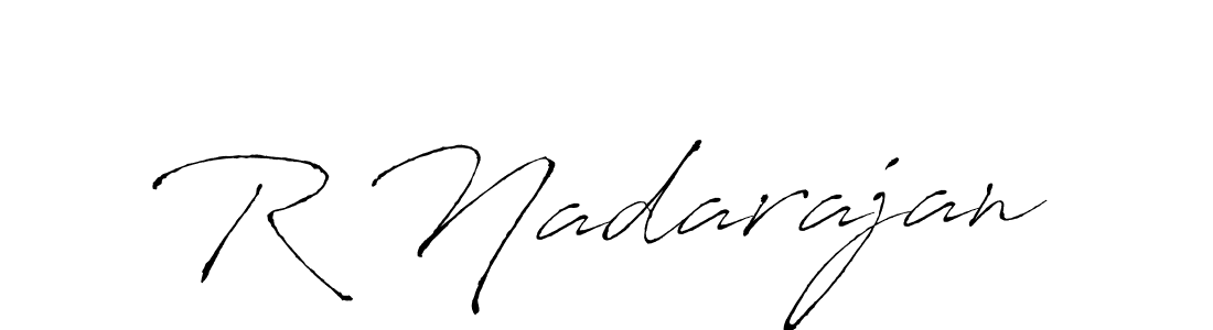 if you are searching for the best signature style for your name R Nadarajan. so please give up your signature search. here we have designed multiple signature styles  using Antro_Vectra. R Nadarajan signature style 6 images and pictures png