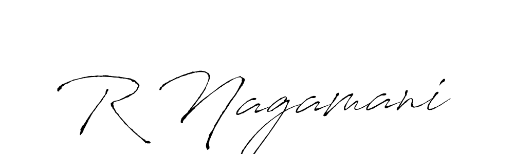 How to make R Nagamani name signature. Use Antro_Vectra style for creating short signs online. This is the latest handwritten sign. R Nagamani signature style 6 images and pictures png