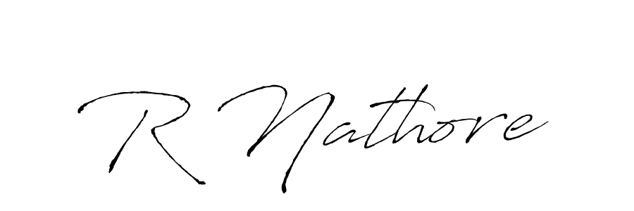 R Nathore stylish signature style. Best Handwritten Sign (Antro_Vectra) for my name. Handwritten Signature Collection Ideas for my name R Nathore. R Nathore signature style 6 images and pictures png