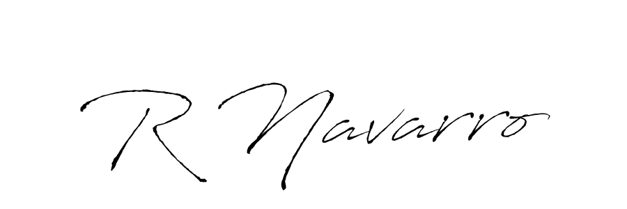 Design your own signature with our free online signature maker. With this signature software, you can create a handwritten (Antro_Vectra) signature for name R Navarro. R Navarro signature style 6 images and pictures png
