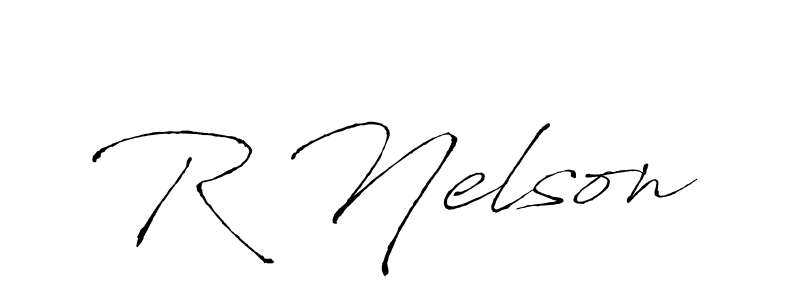 The best way (Antro_Vectra) to make a short signature is to pick only two or three words in your name. The name R Nelson include a total of six letters. For converting this name. R Nelson signature style 6 images and pictures png