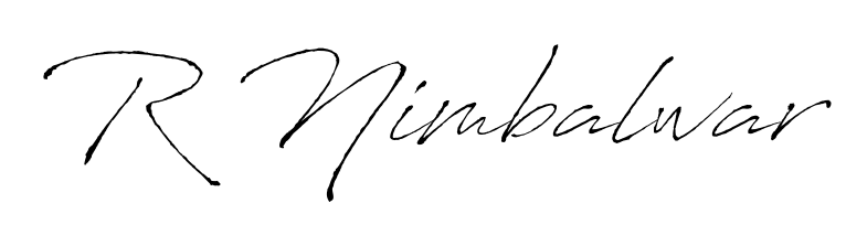 Discover how R Nimbalwar looks in an executive cursive font (Antro_Vectra). Perfect for legal documents, invoices, and certificates. R Nimbalwar signature style 6 images and pictures png
