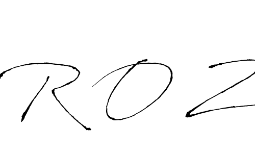 How to make R O Z signature? Antro_Vectra is a professional autograph style. Create handwritten signature for R O Z name. R O Z signature style 6 images and pictures png