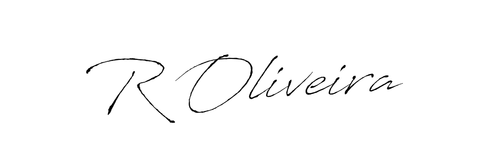 Create a beautiful signature design for name R Oliveira. With this signature (Antro_Vectra) fonts, you can make a handwritten signature for free. R Oliveira signature style 6 images and pictures png