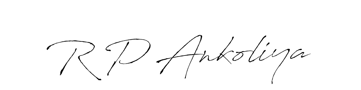 How to make R P Ankoliya signature? Antro_Vectra is a professional autograph style. Create handwritten signature for R P Ankoliya name. R P Ankoliya signature style 6 images and pictures png