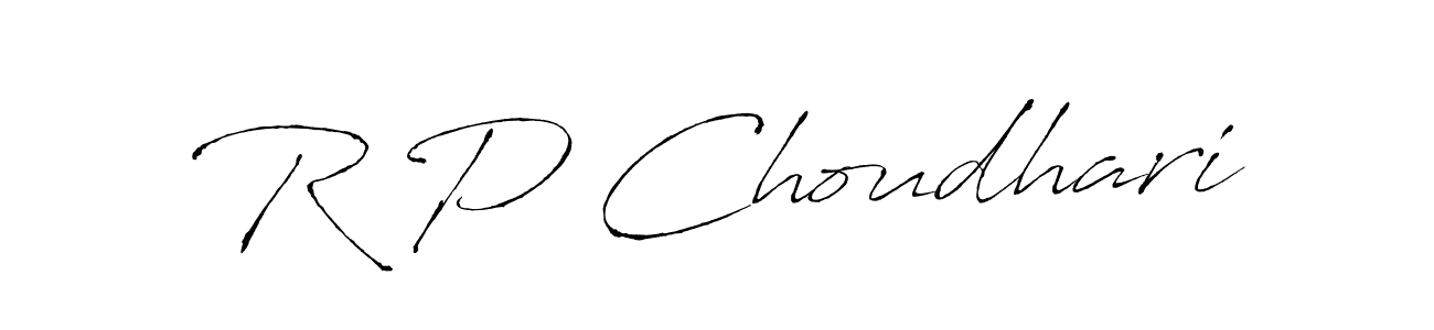 Design your own signature with our free online signature maker. With this signature software, you can create a handwritten (Antro_Vectra) signature for name R P Choudhari. R P Choudhari signature style 6 images and pictures png