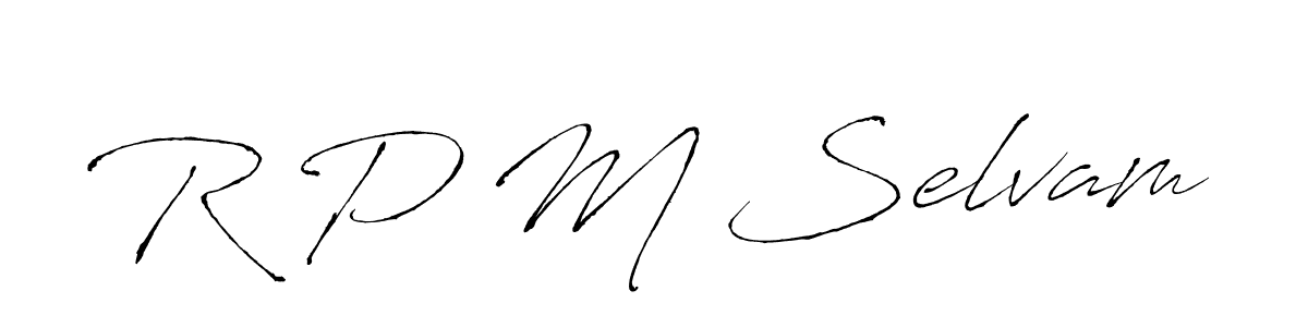 if you are searching for the best signature style for your name R P M Selvam. so please give up your signature search. here we have designed multiple signature styles  using Antro_Vectra. R P M Selvam signature style 6 images and pictures png