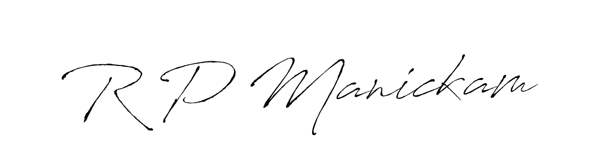 How to make R P Manickam signature? Antro_Vectra is a professional autograph style. Create handwritten signature for R P Manickam name. R P Manickam signature style 6 images and pictures png