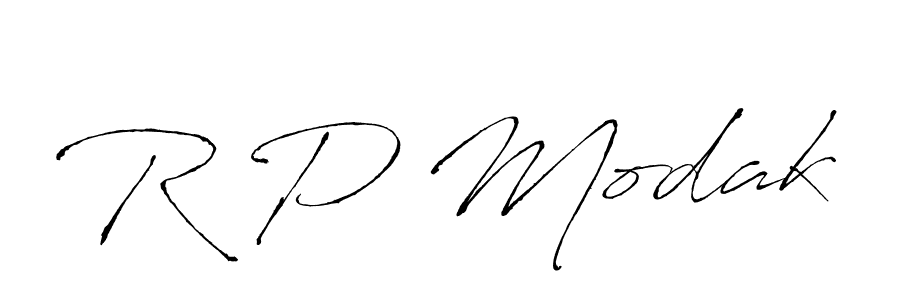 Make a beautiful signature design for name R P Modak. With this signature (Antro_Vectra) style, you can create a handwritten signature for free. R P Modak signature style 6 images and pictures png