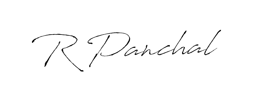 Make a beautiful signature design for name R Panchal. With this signature (Antro_Vectra) style, you can create a handwritten signature for free. R Panchal signature style 6 images and pictures png