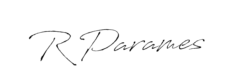 How to make R Parames signature? Antro_Vectra is a professional autograph style. Create handwritten signature for R Parames name. R Parames signature style 6 images and pictures png