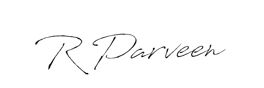 if you are searching for the best signature style for your name R Parveen. so please give up your signature search. here we have designed multiple signature styles  using Antro_Vectra. R Parveen signature style 6 images and pictures png