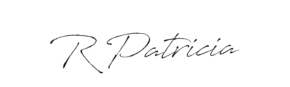 You should practise on your own different ways (Antro_Vectra) to write your name (R Patricia) in signature. don't let someone else do it for you. R Patricia signature style 6 images and pictures png