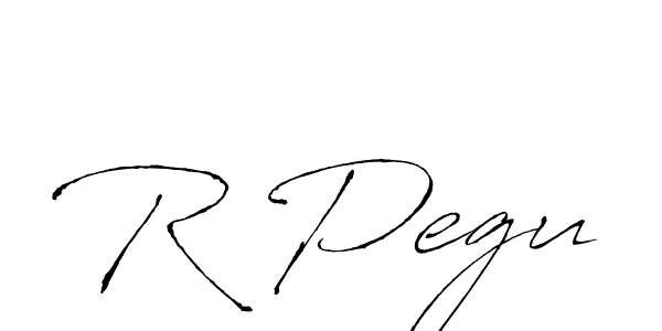 How to make R Pegu signature? Antro_Vectra is a professional autograph style. Create handwritten signature for R Pegu name. R Pegu signature style 6 images and pictures png