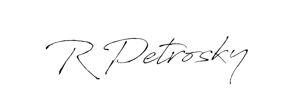 You should practise on your own different ways (Antro_Vectra) to write your name (R Petrosky) in signature. don't let someone else do it for you. R Petrosky signature style 6 images and pictures png