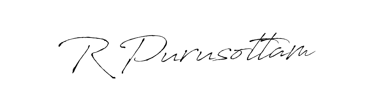 Make a beautiful signature design for name R Purusottam. With this signature (Antro_Vectra) style, you can create a handwritten signature for free. R Purusottam signature style 6 images and pictures png