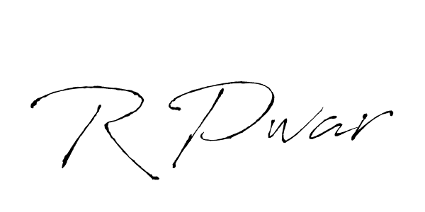 Create a beautiful signature design for name R Pwar. With this signature (Antro_Vectra) fonts, you can make a handwritten signature for free. R Pwar signature style 6 images and pictures png