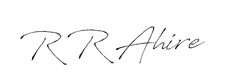 Use a signature maker to create a handwritten signature online. With this signature software, you can design (Antro_Vectra) your own signature for name R R Ahire. R R Ahire signature style 6 images and pictures png