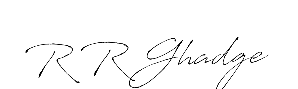 Create a beautiful signature design for name R R Ghadge. With this signature (Antro_Vectra) fonts, you can make a handwritten signature for free. R R Ghadge signature style 6 images and pictures png