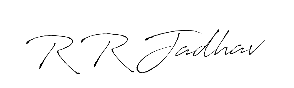 Make a beautiful signature design for name R R Jadhav. With this signature (Antro_Vectra) style, you can create a handwritten signature for free. R R Jadhav signature style 6 images and pictures png
