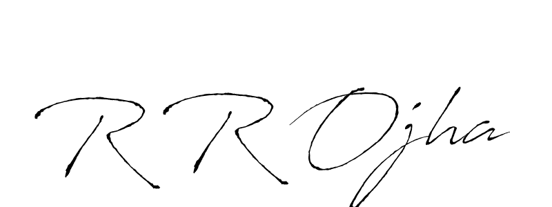 Design your own signature with our free online signature maker. With this signature software, you can create a handwritten (Antro_Vectra) signature for name R R Ojha. R R Ojha signature style 6 images and pictures png