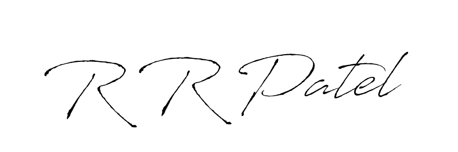 Use a signature maker to create a handwritten signature online. With this signature software, you can design (Antro_Vectra) your own signature for name R R Patel. R R Patel signature style 6 images and pictures png
