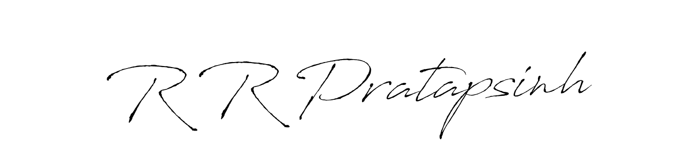Make a beautiful signature design for name R R Pratapsinh. With this signature (Antro_Vectra) style, you can create a handwritten signature for free. R R Pratapsinh signature style 6 images and pictures png