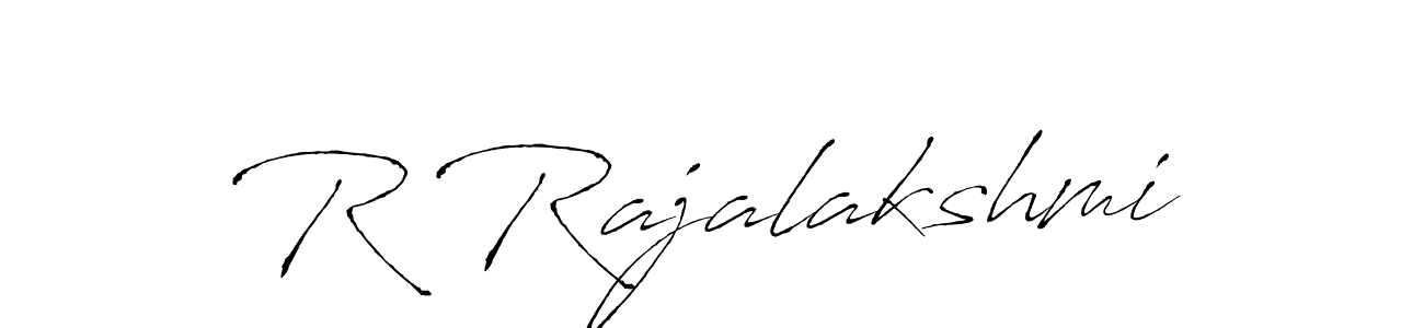 How to make R Rajalakshmi name signature. Use Antro_Vectra style for creating short signs online. This is the latest handwritten sign. R Rajalakshmi signature style 6 images and pictures png