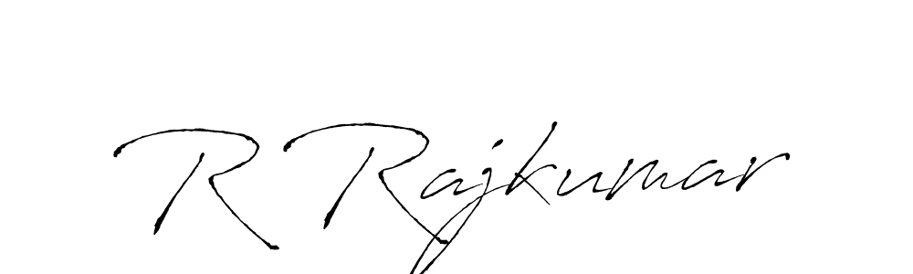 R Rajkumar stylish signature style. Best Handwritten Sign (Antro_Vectra) for my name. Handwritten Signature Collection Ideas for my name R Rajkumar. R Rajkumar signature style 6 images and pictures png