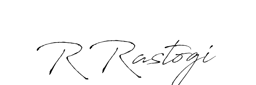 Also You can easily find your signature by using the search form. We will create R Rastogi name handwritten signature images for you free of cost using Antro_Vectra sign style. R Rastogi signature style 6 images and pictures png