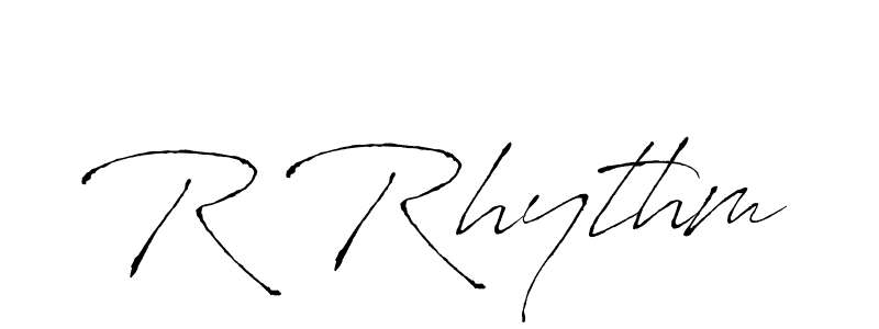 R Rhythm stylish signature style. Best Handwritten Sign (Antro_Vectra) for my name. Handwritten Signature Collection Ideas for my name R Rhythm. R Rhythm signature style 6 images and pictures png