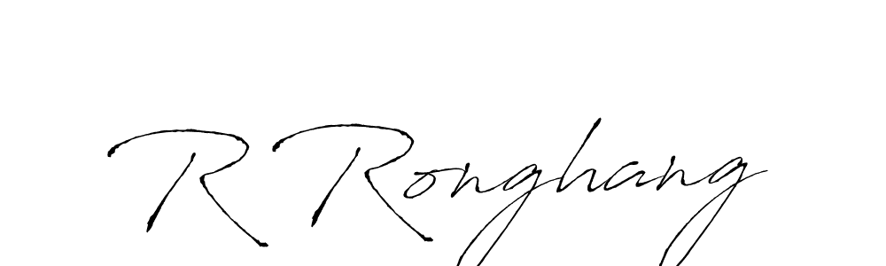 How to make R Ronghang name signature. Use Antro_Vectra style for creating short signs online. This is the latest handwritten sign. R Ronghang signature style 6 images and pictures png