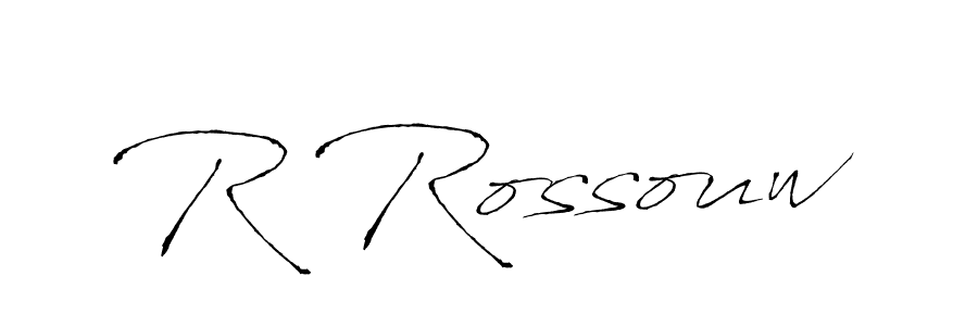 Create a beautiful signature design for name R Rossouw. With this signature (Antro_Vectra) fonts, you can make a handwritten signature for free. R Rossouw signature style 6 images and pictures png