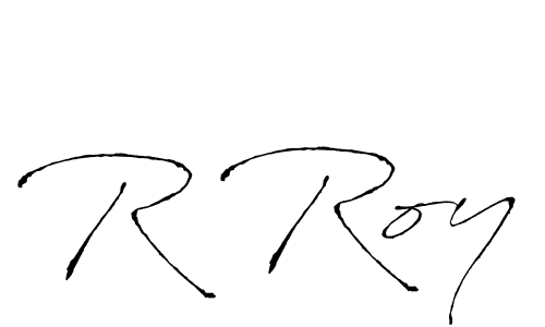 How to make R Roy name signature. Use Antro_Vectra style for creating short signs online. This is the latest handwritten sign. R Roy signature style 6 images and pictures png