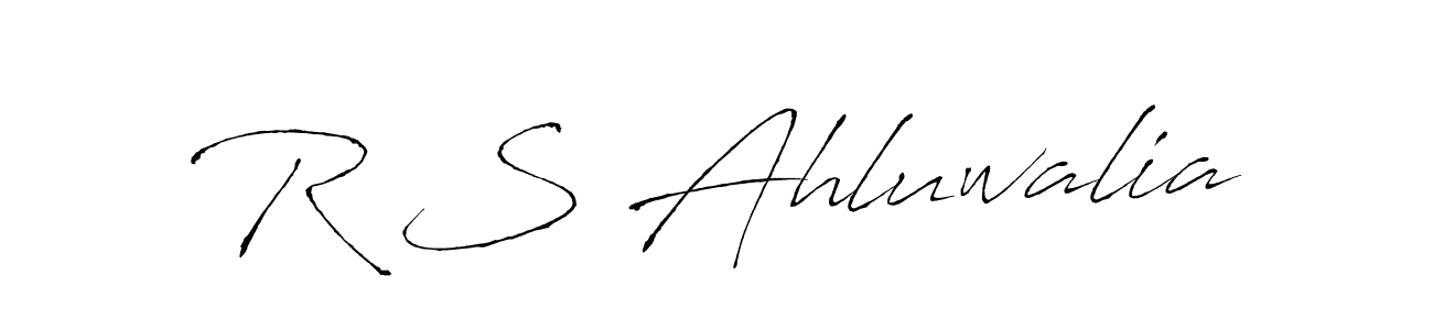 Design your own signature with our free online signature maker. With this signature software, you can create a handwritten (Antro_Vectra) signature for name R S Ahluwalia. R S Ahluwalia signature style 6 images and pictures png