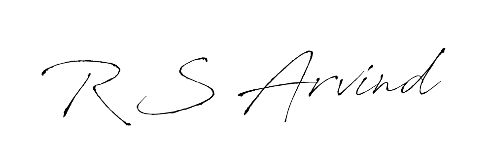 Create a beautiful signature design for name R S Arvind. With this signature (Antro_Vectra) fonts, you can make a handwritten signature for free. R S Arvind signature style 6 images and pictures png