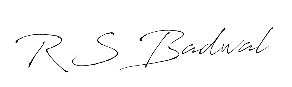 Use a signature maker to create a handwritten signature online. With this signature software, you can design (Antro_Vectra) your own signature for name R S Badwal. R S Badwal signature style 6 images and pictures png