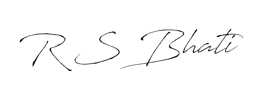Use a signature maker to create a handwritten signature online. With this signature software, you can design (Antro_Vectra) your own signature for name R S Bhati. R S Bhati signature style 6 images and pictures png