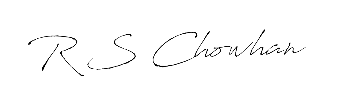 The best way (Antro_Vectra) to make a short signature is to pick only two or three words in your name. The name R S Chowhan include a total of six letters. For converting this name. R S Chowhan signature style 6 images and pictures png