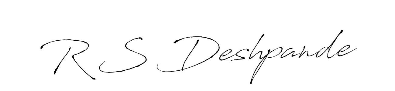 How to make R S Deshpande signature? Antro_Vectra is a professional autograph style. Create handwritten signature for R S Deshpande name. R S Deshpande signature style 6 images and pictures png