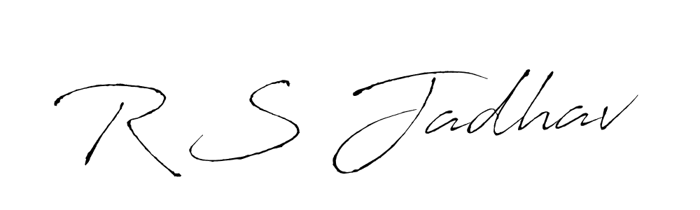 Make a beautiful signature design for name R S Jadhav. With this signature (Antro_Vectra) style, you can create a handwritten signature for free. R S Jadhav signature style 6 images and pictures png