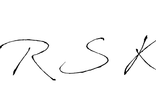 The best way (Antro_Vectra) to make a short signature is to pick only two or three words in your name. The name R S K include a total of six letters. For converting this name. R S K signature style 6 images and pictures png