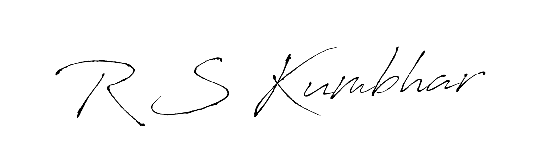 How to make R S Kumbhar signature? Antro_Vectra is a professional autograph style. Create handwritten signature for R S Kumbhar name. R S Kumbhar signature style 6 images and pictures png