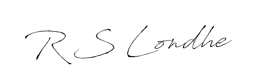 How to make R S Londhe signature? Antro_Vectra is a professional autograph style. Create handwritten signature for R S Londhe name. R S Londhe signature style 6 images and pictures png