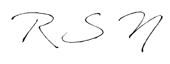 A dynamic signature style for R S N using Antro_Vectra script. Designed to look authentic, handwritten, and professional. R S N signature style 6 images and pictures png