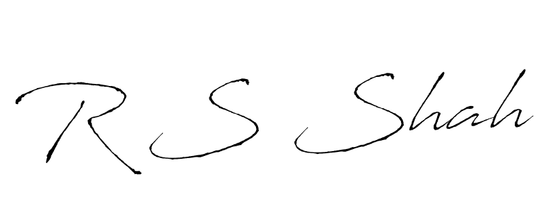 How to make R S Shah signature? Antro_Vectra is a professional autograph style. Create handwritten signature for R S Shah name. R S Shah signature style 6 images and pictures png