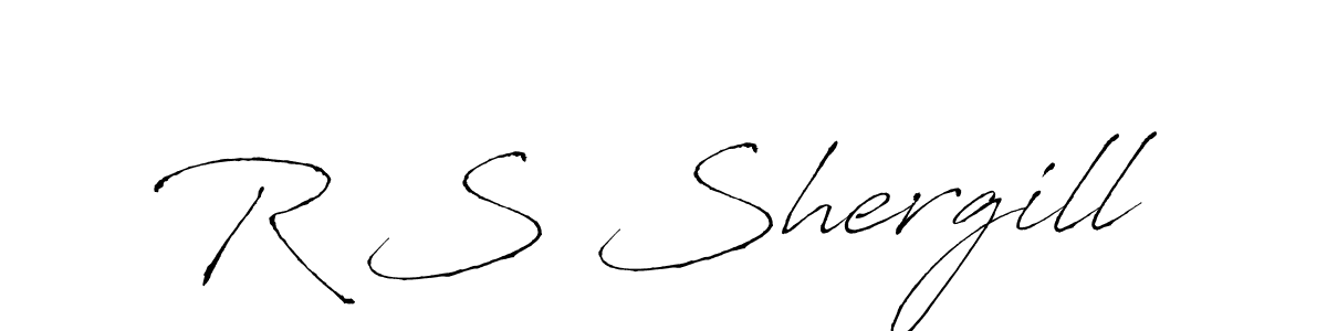 Also we have R S Shergill name is the best signature style. Create professional handwritten signature collection using Antro_Vectra autograph style. R S Shergill signature style 6 images and pictures png